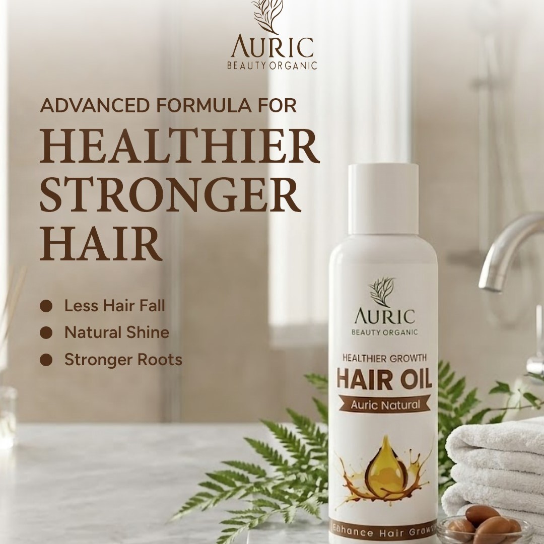 Auric Beauty Organic Cold Pressed Hair Oil – Intensive Nourishment & Scalp Therapy - 100ML thumbnail 3
