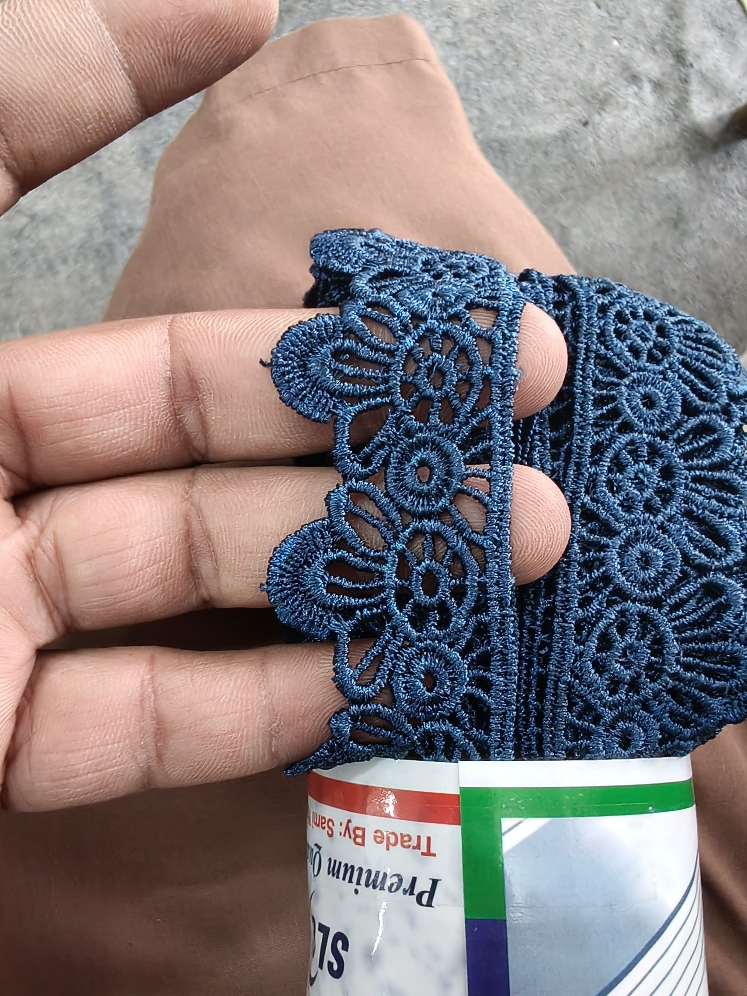 Premium Quality Shatal Lace Fabric Trim For Sewing And Garment Decoration - 14 yard (12.8 Meter) view 3