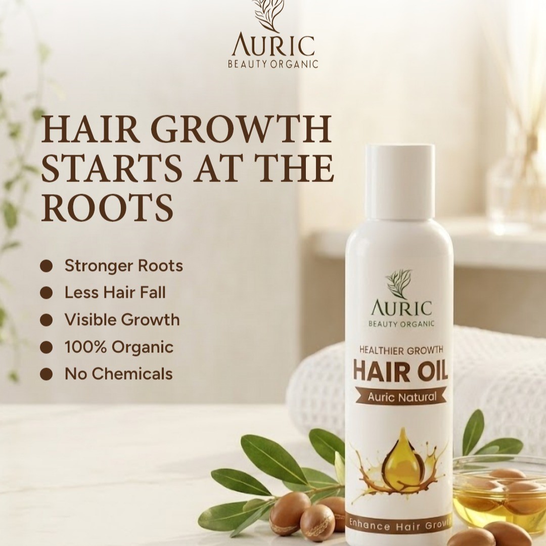 Auric Beauty Organic Cold Pressed Hair Oil – Intensive Nourishment & Scalp Therapy - 100ML thumbnail 4