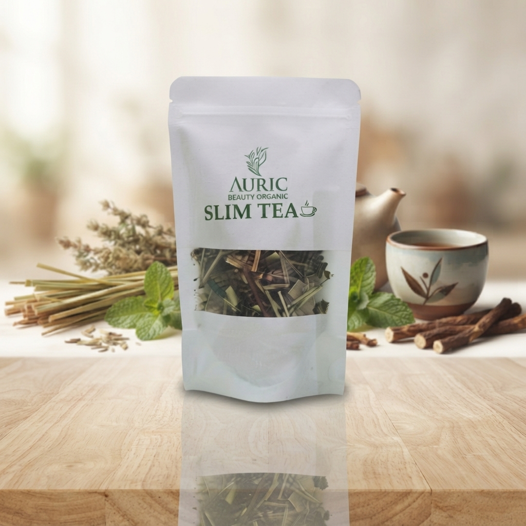 Auric Beauty Organic Slim Tea – Herbal Wellness & Weight Management Infusion - 100gm thumbnail 3