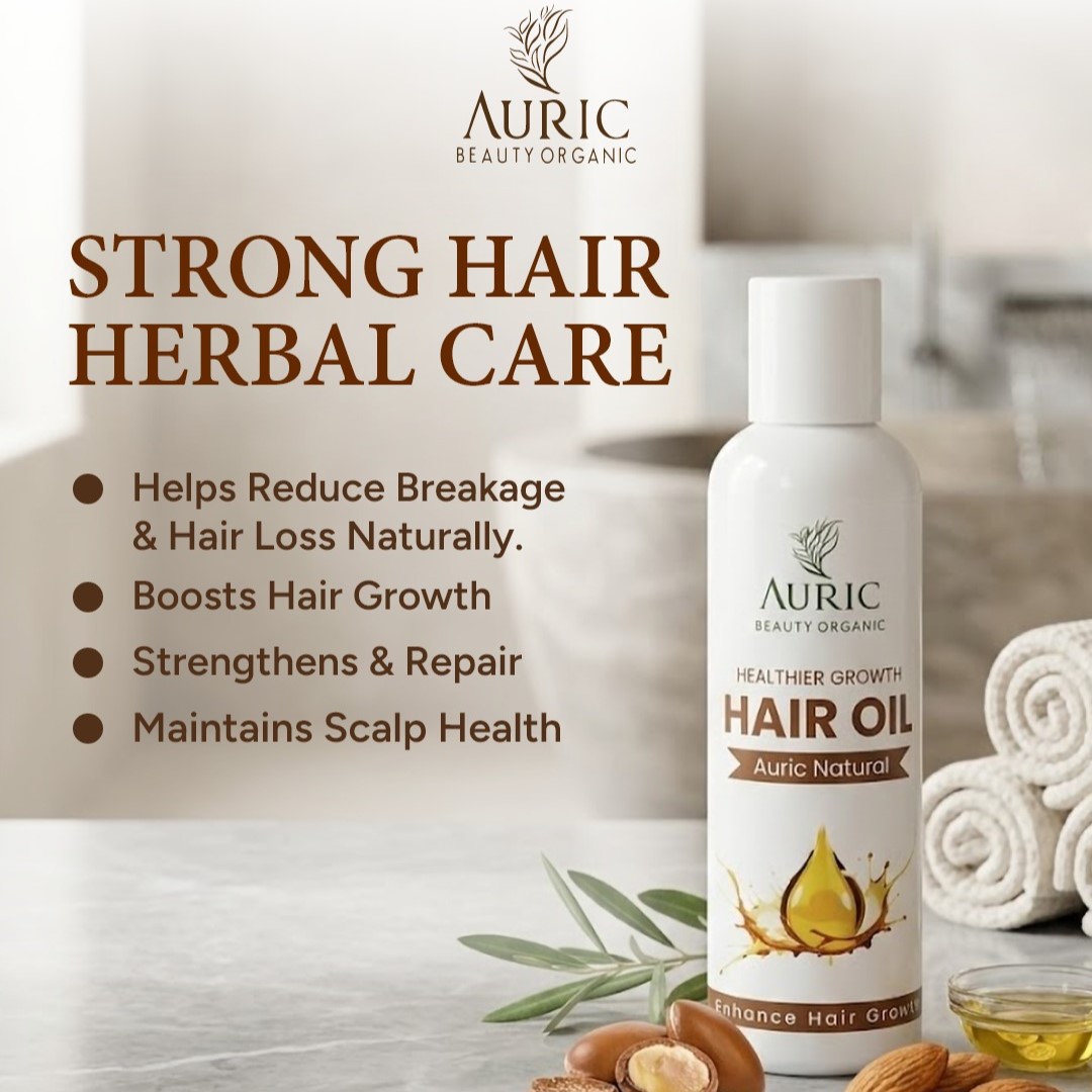 Auric Beauty Organic Cold Pressed Hair Oil – Intensive Nourishment & Scalp Therapy - 100ML