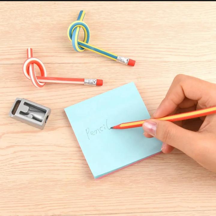 Bendy Flexible Soft Pencil With Eraser For Kids (Pack of 10) thumbnail 3