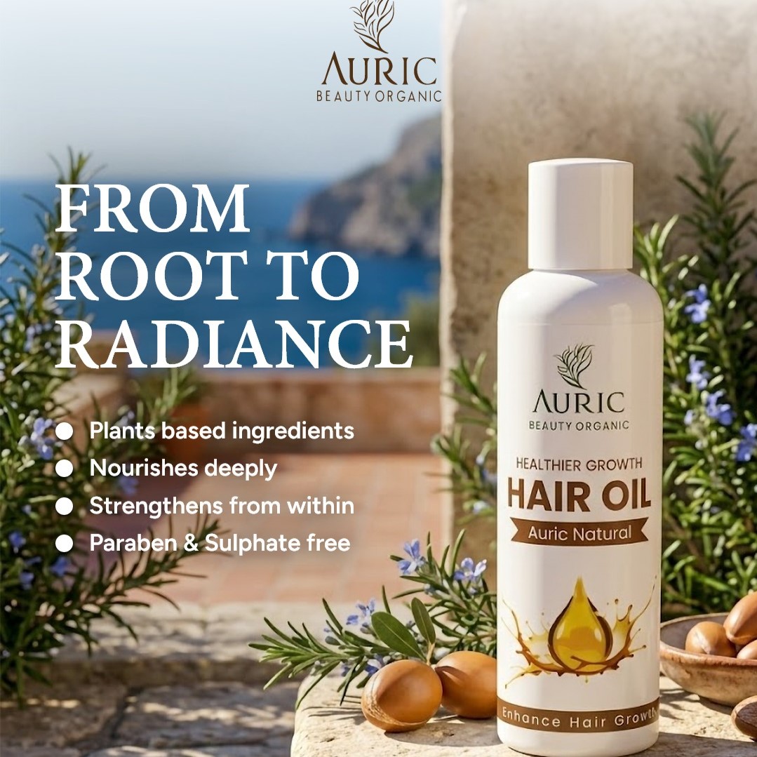 Auric Beauty Organic Cold Pressed Hair Oil – Intensive Nourishment & Scalp Therapy - 100ML thumbnail 2