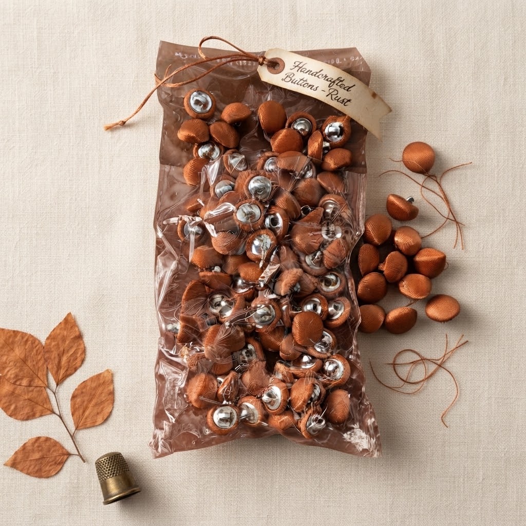Ladies Shamoz Fabric-Covered Buttons - 100 Pieces per Packet thumbnail 2