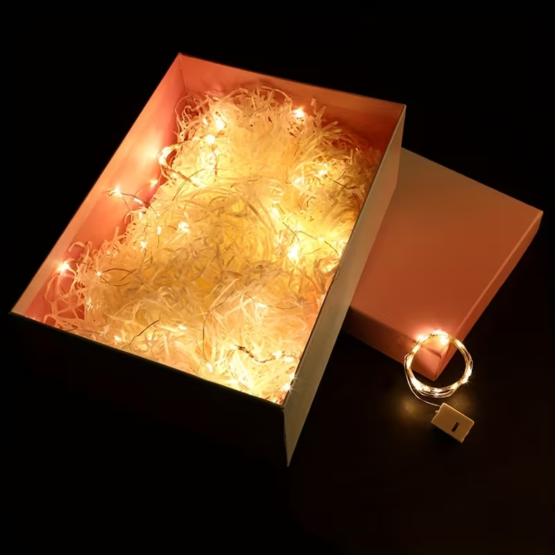 Fairy String Lights Three Speed Modes Powered Mini Firefly Lights With Warm Yellow Glow Perfect For Bedroom Home Garden Weddings ( 200cm/ 78.74inch) thumbnail 2