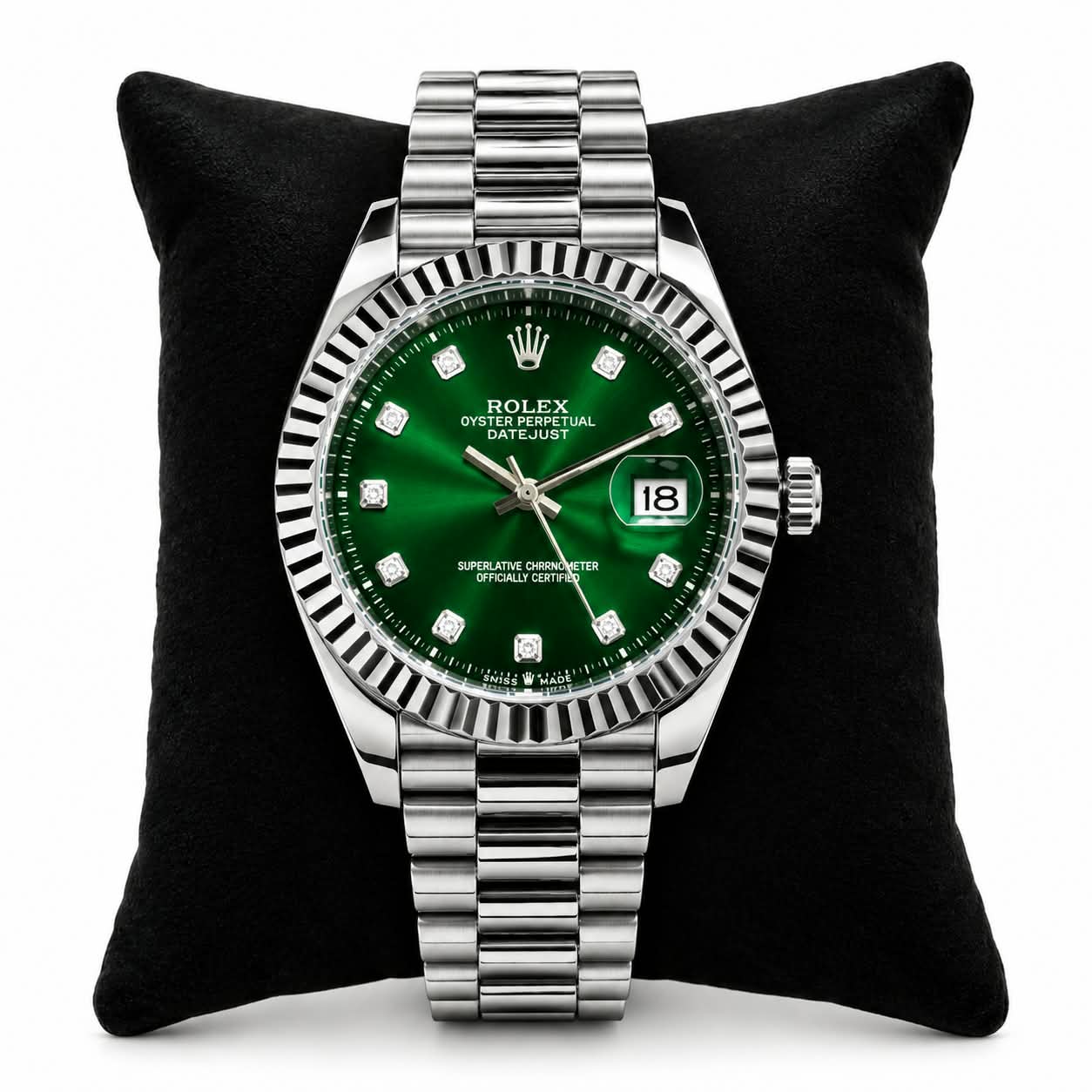 Rolex Style Oyster Perpetual Datejust Watch | Multiple Dial Colors | Formal & Casual Luxury Timepiece thumbnail 4