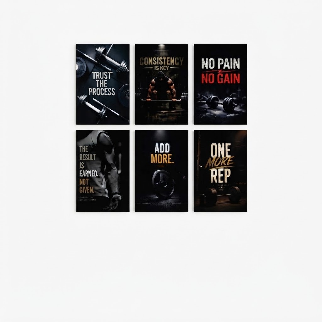 Set of 6 Premium Wall Art Photo Tiles – Modern Home Decor Sets 8x11