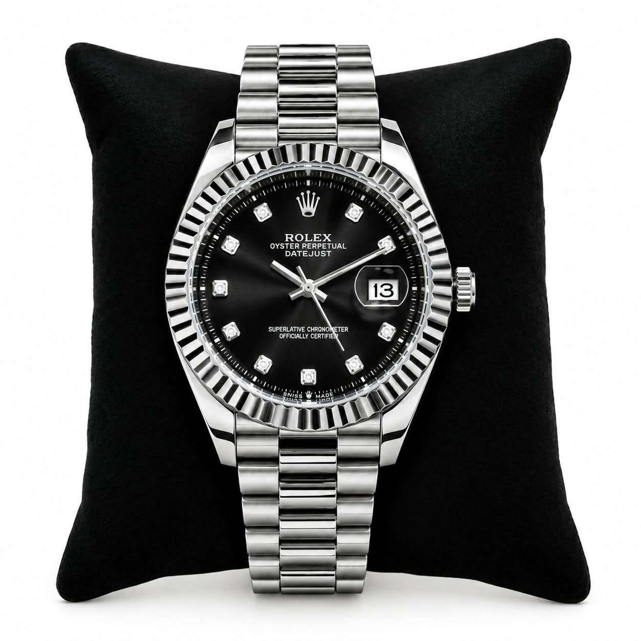 Rolex Style Oyster Perpetual Datejust Watch | Multiple Dial Colors | Formal & Casual Luxury Timepiece thumbnail 3