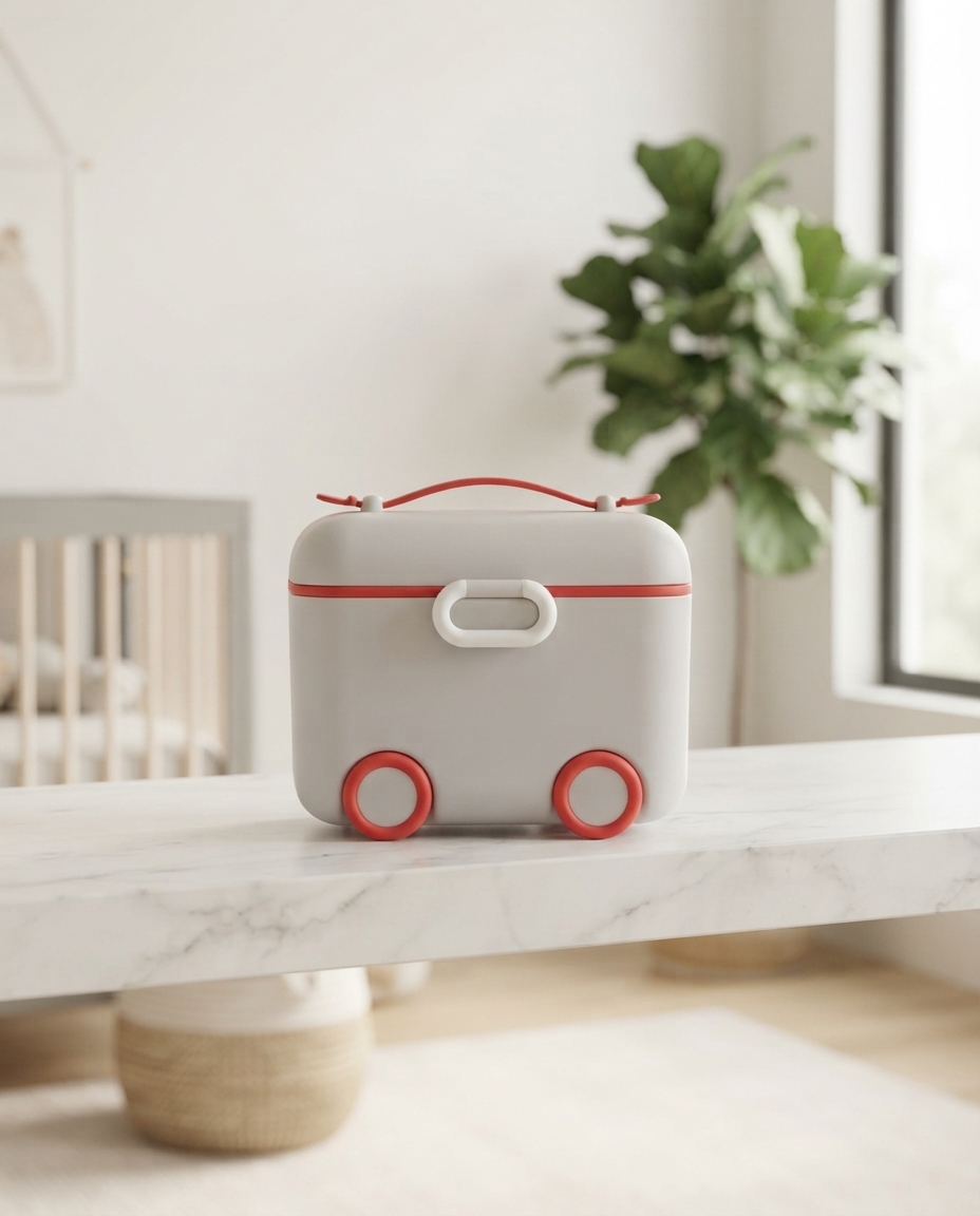 Portable Baby Milk Powder Container with Spoon (Random Colour) thumbnail 2