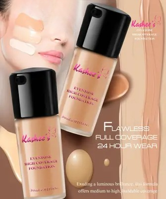 Kashees EvenTone 24 Hours Full Coverage Foundation Acne Coverage for All Skin Types
