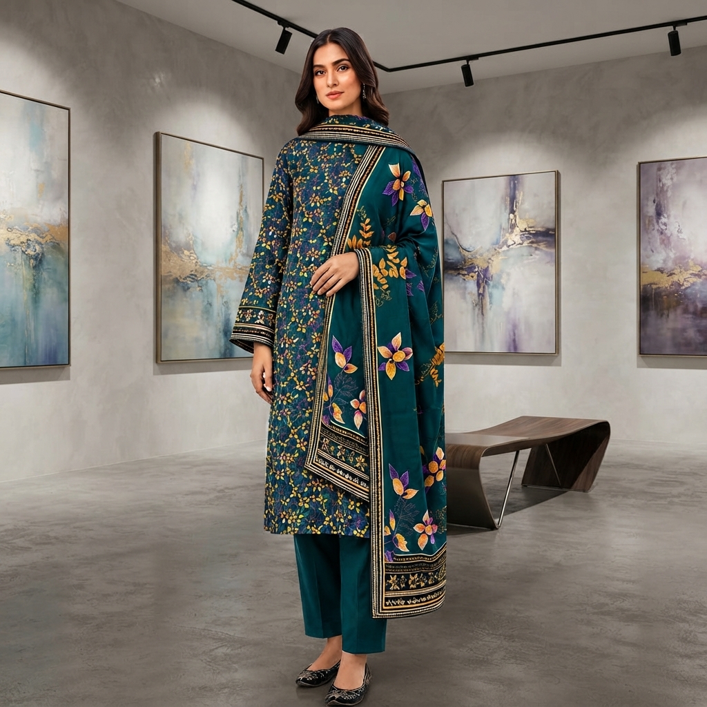 SAPPHIRE - 3 Pcs Printed Lawn Suit - Apparel Accessory Designed For Fashion Styling And Daily Wardrobe Routine thumbnail 2