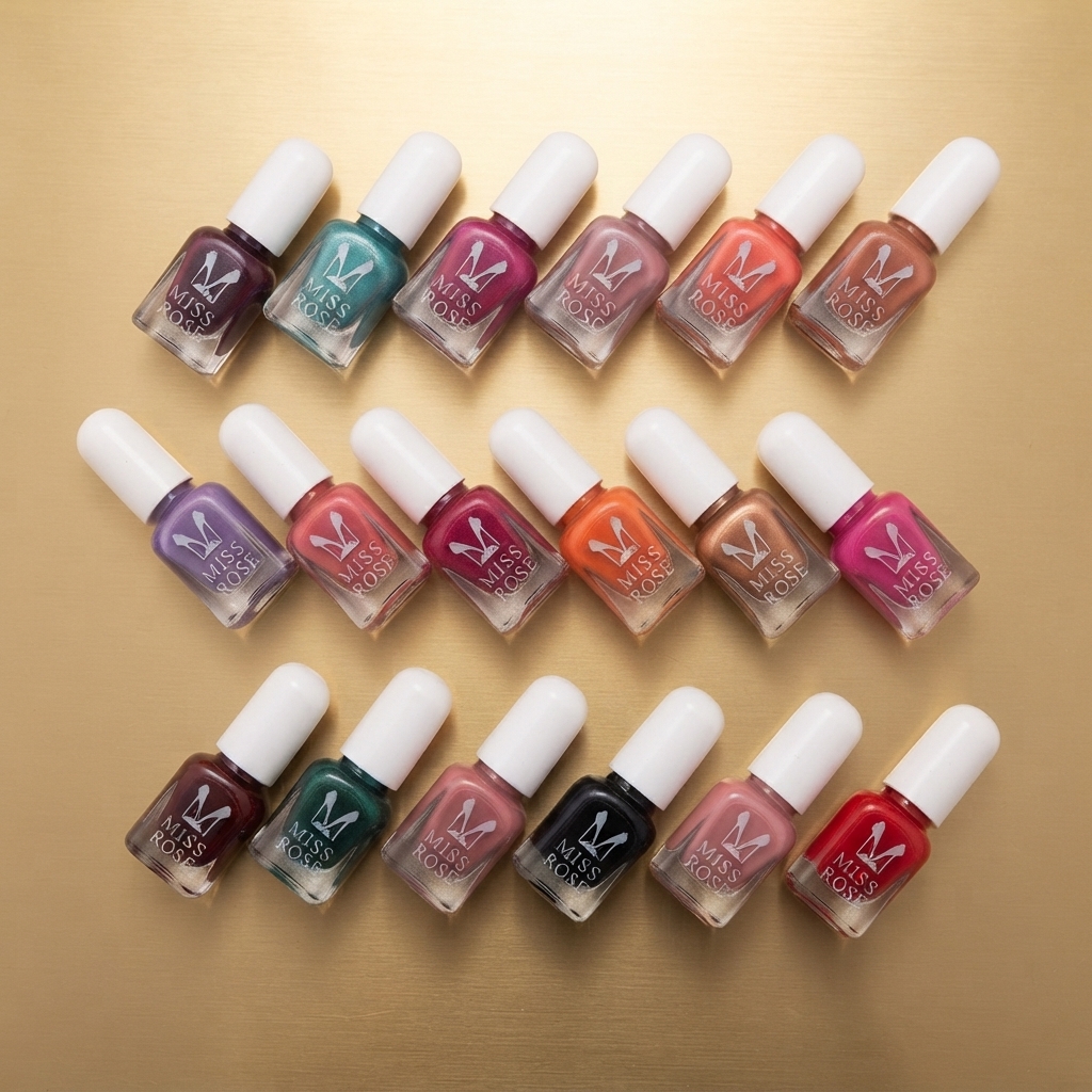 Miss Rose Nail Polish - Beauty Accessory Designed For Nail Care And Daily Makeup Routine (Mix Color)
