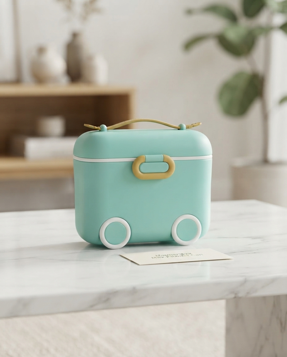 Portable Baby Milk Powder Container with Spoon (Random Colour) thumbnail 3