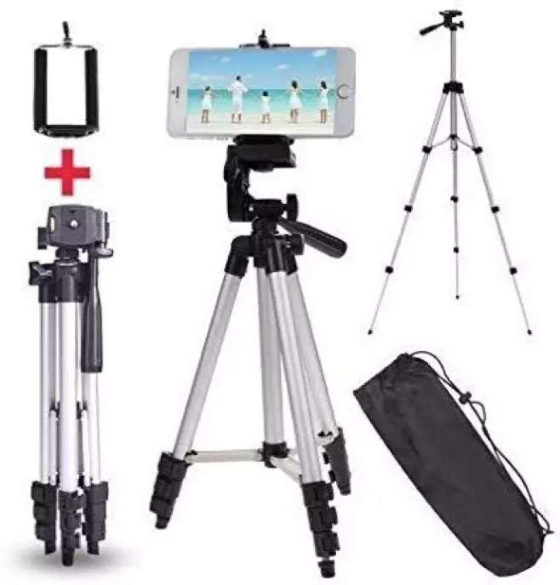 Adjustable Tripod Stand for Mobile & Camera – Universal Phone Clip for Vlogging, Reels, Photography & Video Recording thumbnail 2