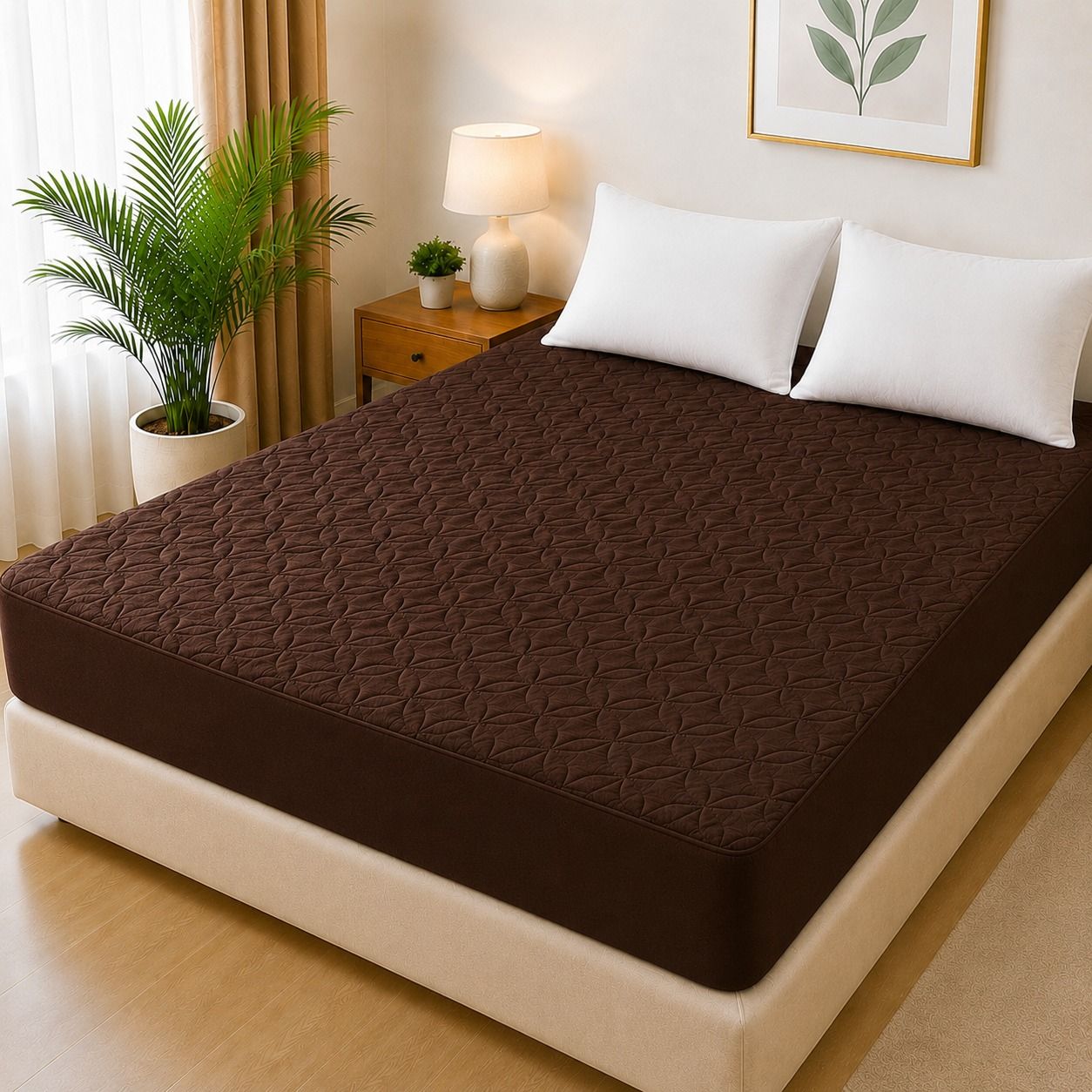 Ultrasonic Quilted Waterproof Mattress Protector – Joint-Free Fitted Cover (King Size) thumbnail 3