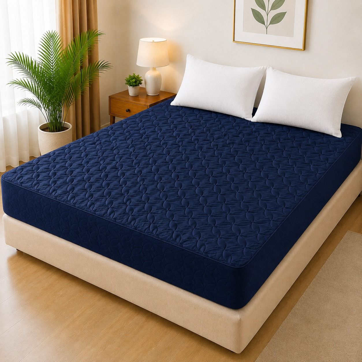 Ultrasonic Quilted Waterproof Mattress Protector – Joint-Free Fitted Cover (King Size) thumbnail 4