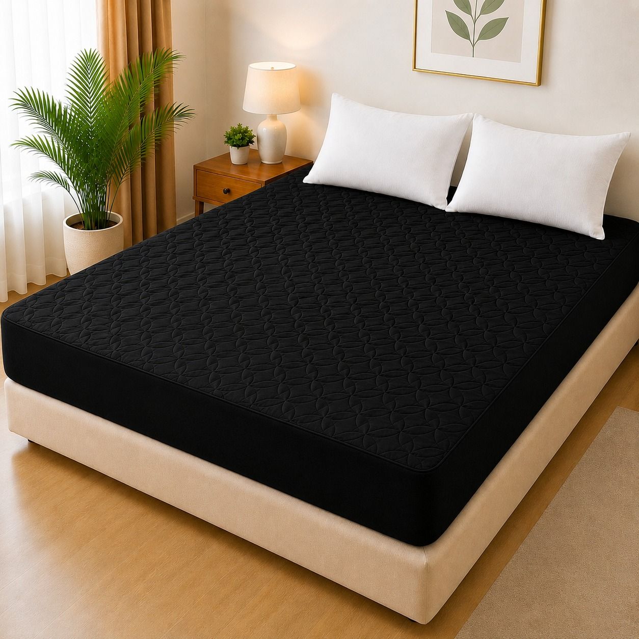 Ultrasonic Quilted Waterproof Mattress Protector – Joint-Free Fitted Cover (King Size) thumbnail 5