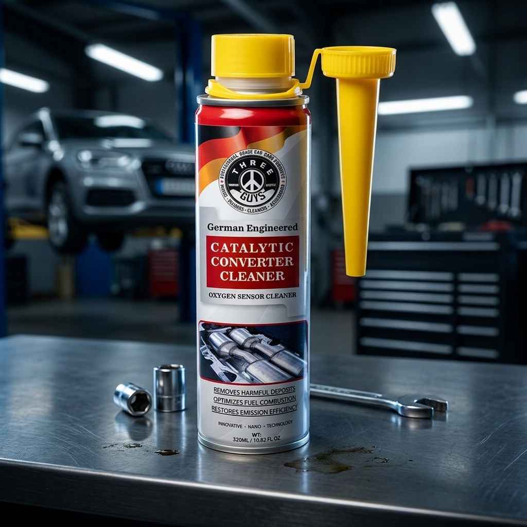 THREE GUYS Catalytic Converter Cleaner | German Engineered | Automotive Exhaust System Cleaning Agent - 320ml thumbnail 4