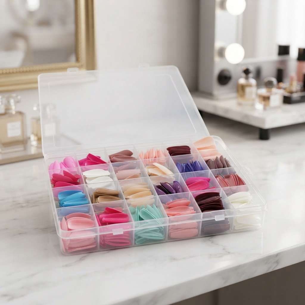 Reusable Fake Nails with Box – Beautiful Variety of Colors | Best Fake Nails For Girls ( Random Color Nails)