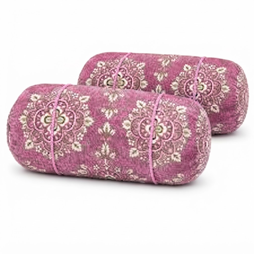 Luxury 2 Piece Soft Velvet Jacquard Gol Pillow Cover Set 36 x 17 Easy Washable Floral Design thumbnail 2