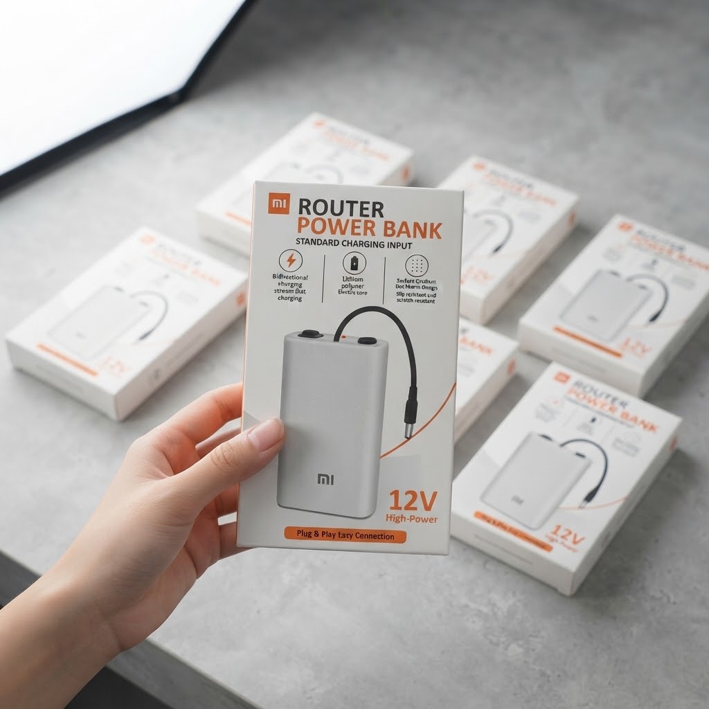 Router Power Bank 12V Premium Quality Uninterrupted Mini UPS for Wi-Fi Modems & Routers Capacity (Advertised): 20000mAh thumbnail 2