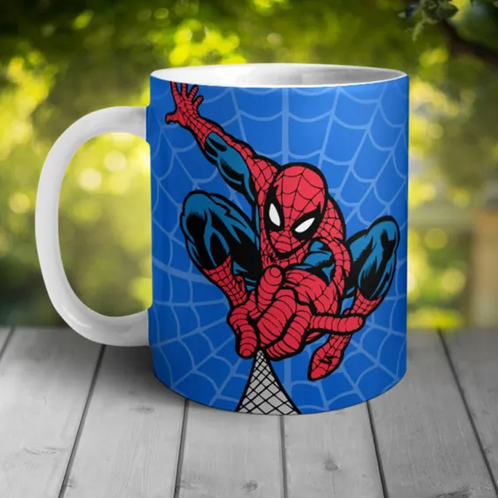 Spiderman Ceramic Mug | High Quality Glass Ceramic With Double Sided Print thumbnail 3
