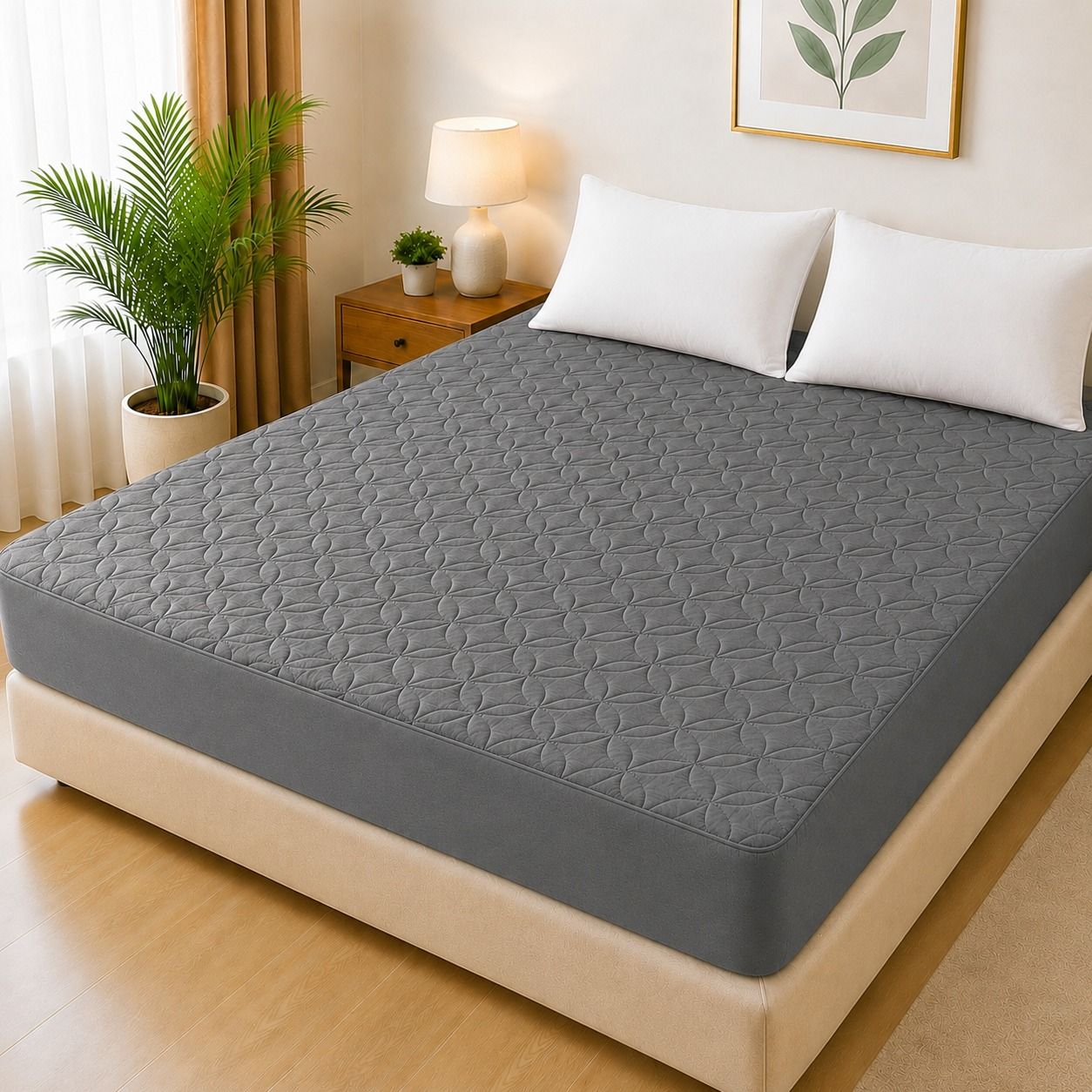 Ultrasonic Quilted Waterproof Mattress Protector - Buy Online in Pakistan at Zenbu Store (Image 7)