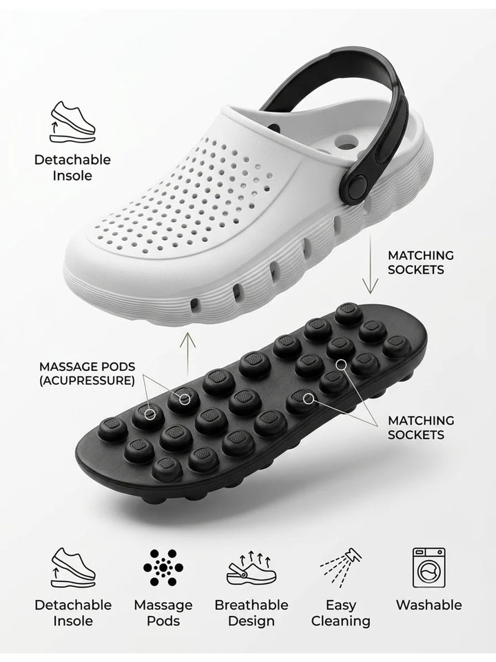 Men's Comfortable EVA Outdoor Clogs - Anti-Slip Beach And Garden Slippers - Footwear Accessory Designed For Outdoor Walking And Daily Routine thumbnail 2