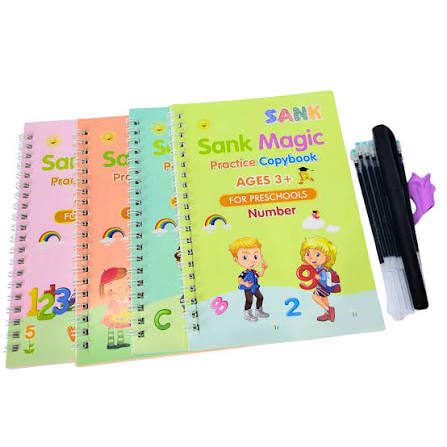 China Imported Sank Magic Book 4pcs With Refills & Pen | Kids Practice Book | Educational Tracking Books For Kids thumbnail 2