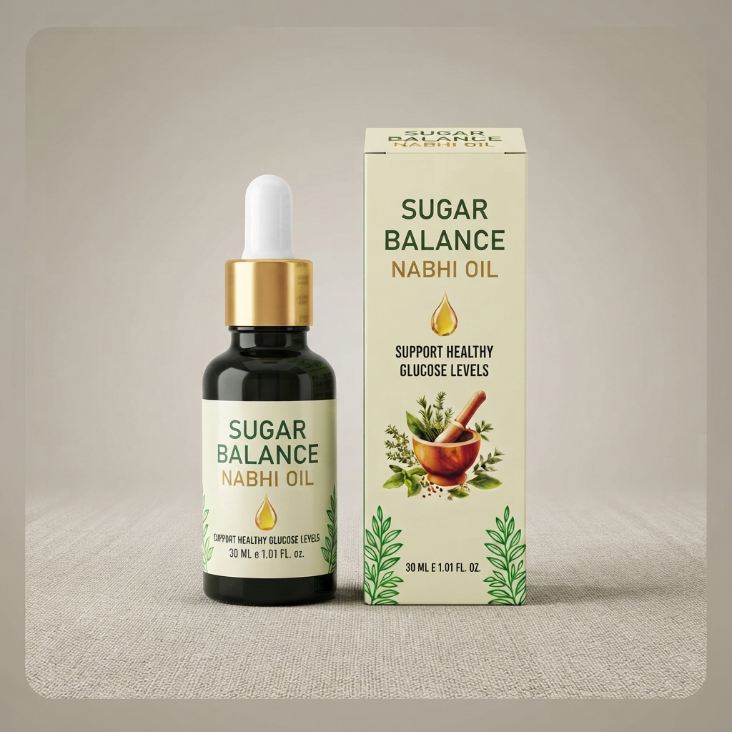 Sugar Balance Nabhi Oil  – Ayurvedic Belly Button Wellness & Balancing Oil - 30ML thumbnail 2