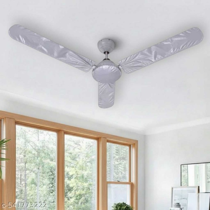 Dustproof Parachute Fabric Ceiling Fan Cover Set – 3 Blade Covers + 1 Motor Cover thumbnail 2