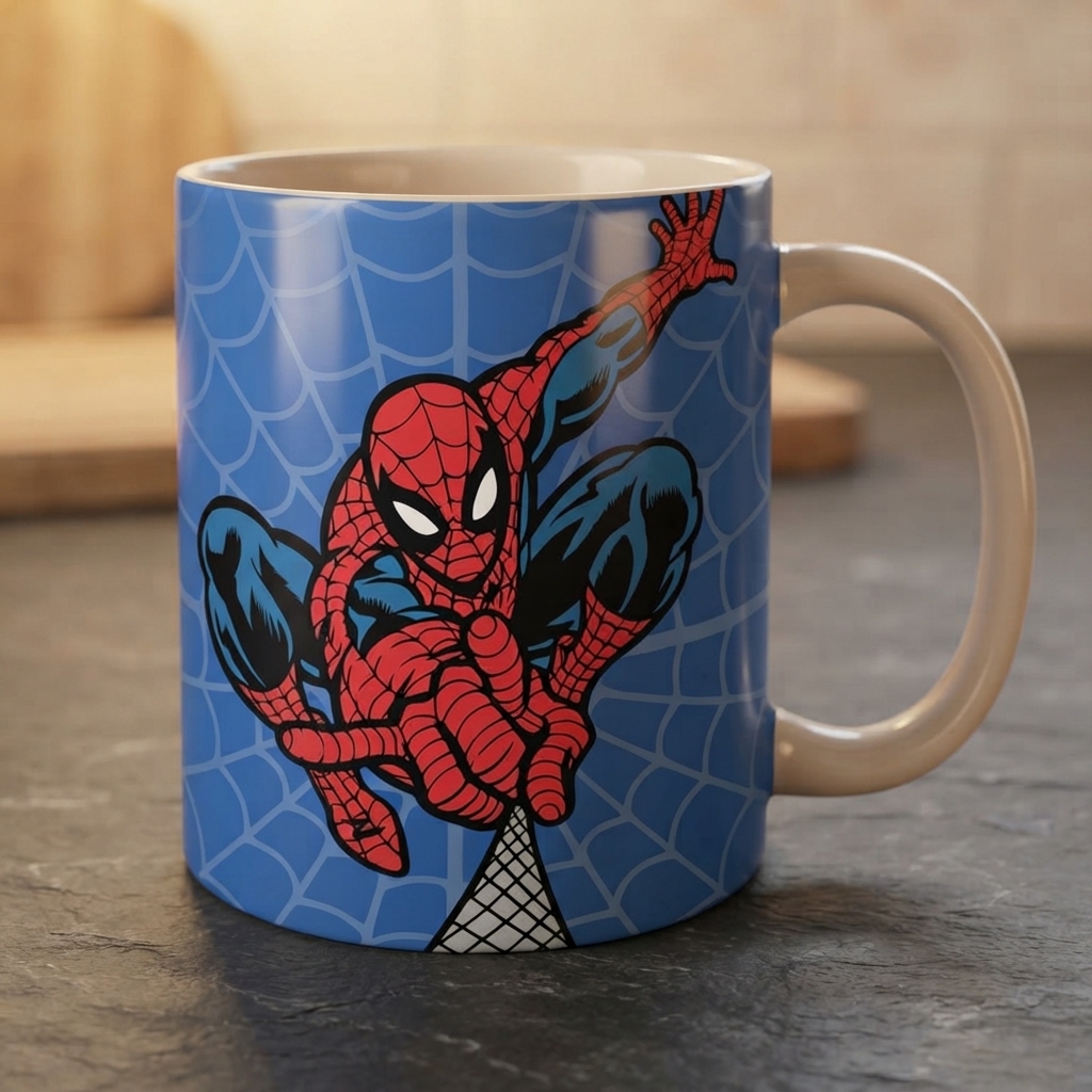 Spiderman Ceramic Mug | High Quality Glass Ceramic With Double Sided Print thumbnail 2