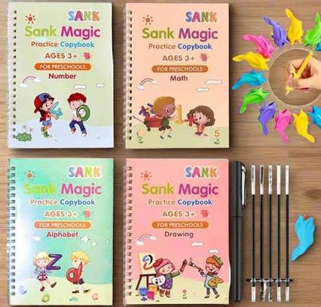 China Imported Sank Magic Book 4pcs With Refills & Pen | Kids Practice Book | Educational Tracking Books For Kids thumbnail 3