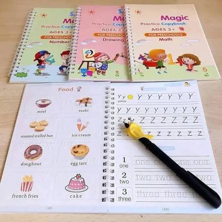 China Imported Sank Magic Book 4pcs With Refills & Pen | Kids Practice Book | Educational Tracking Books For Kids thumbnail 4