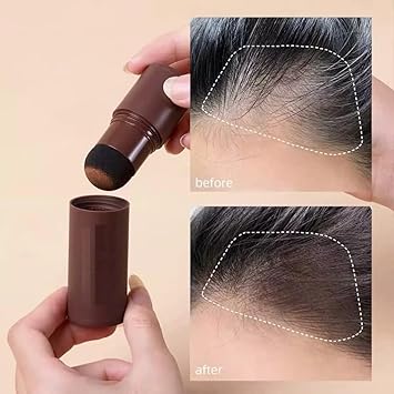 2-in-1 Hairline And Eyebrow Stamp – Waterproof Hairline Shadow Powder with Sponge Applicator for Natural Hair & Brow Filling
