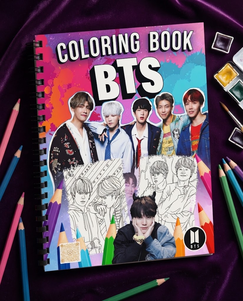 BTS Bangtang Boys Coloring And Sketch Book For Kpop Fans And Lovers thumbnail 3