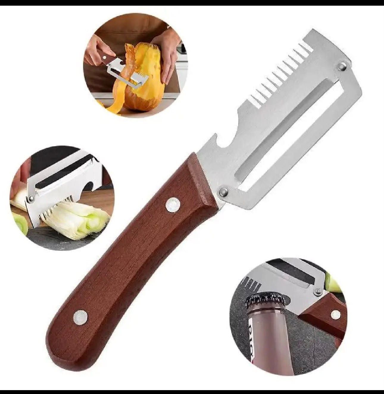 3 In 1 Multi Functional Vegetable Peeler Knife - Kitchen Accessory Designed For Food Preparation And Daily Cooking Routine view 3
