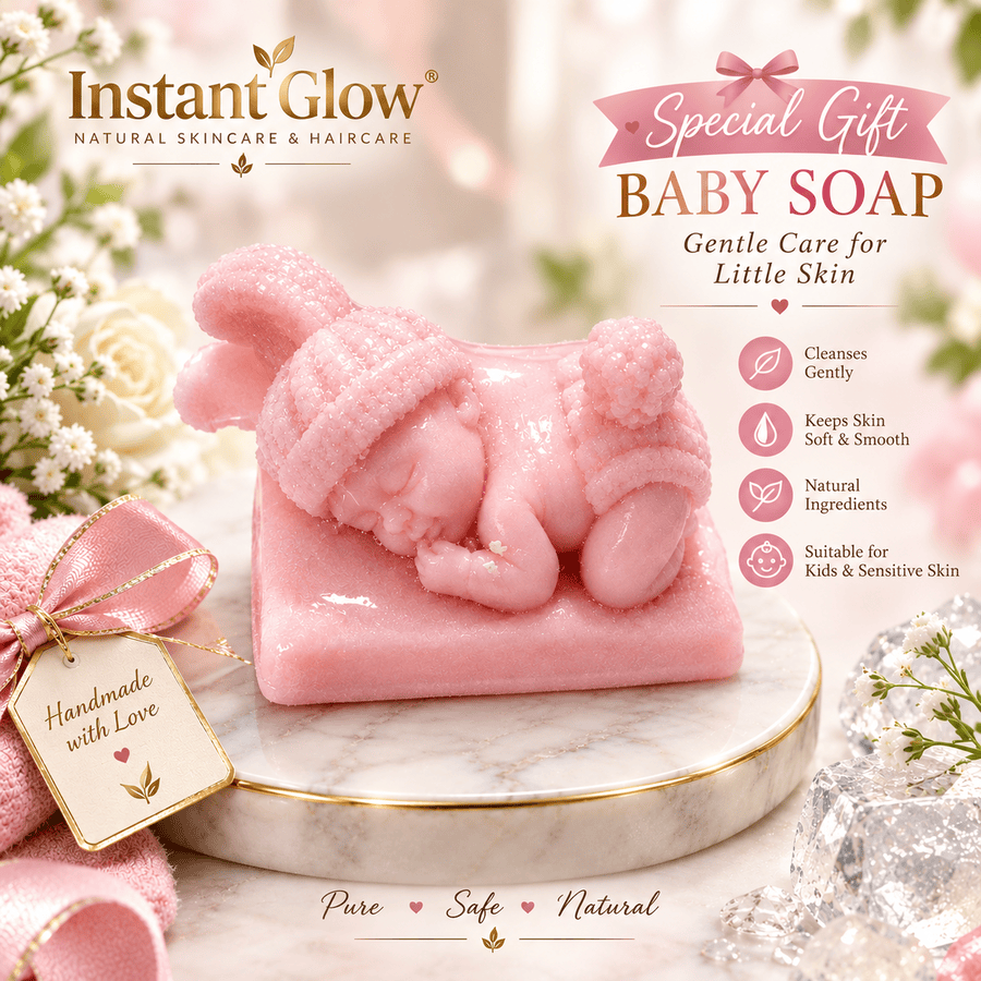 1 Pc - Baby Special Gift Soap - Personal Care Accessory Designed For Styling And Daily Routine - 100g (Soft Pink)