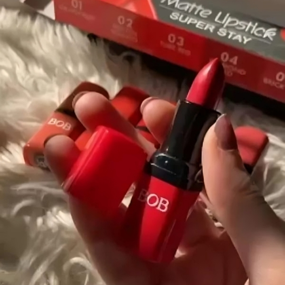 6 Pcs Bob Matte High Pigmented Lipstick Set thumbnail 2