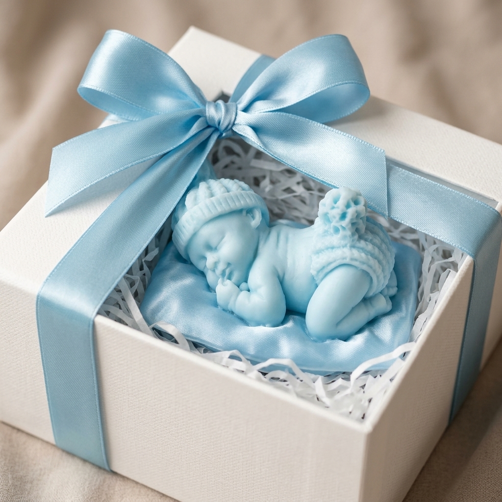 Baby Special Gift Soap - Personal Care Accessory And Daily Routine - 100g (Soft Blue)
