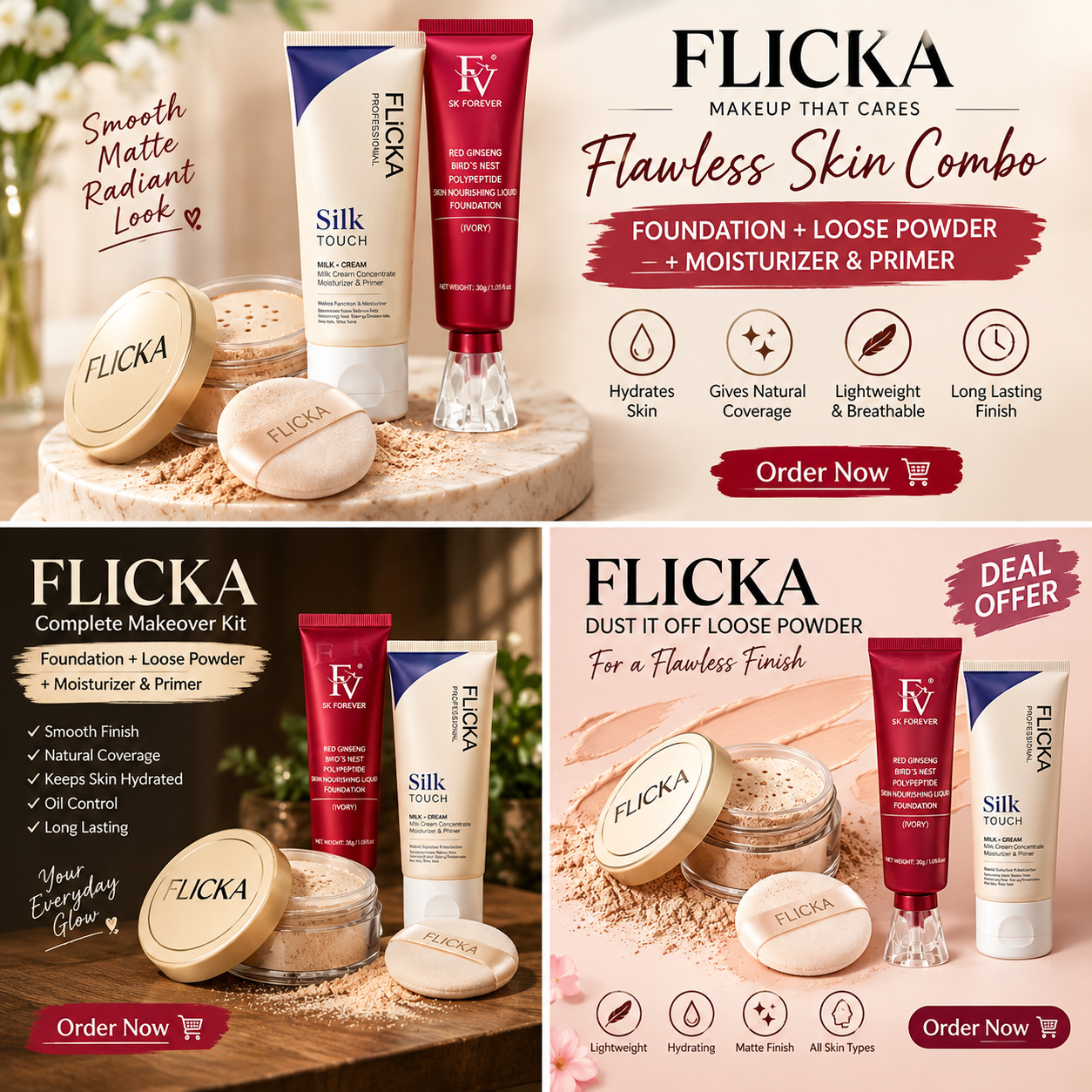 3 In 1 Most Demanding Makeup Bundle - Ivory Shade thumbnail 3