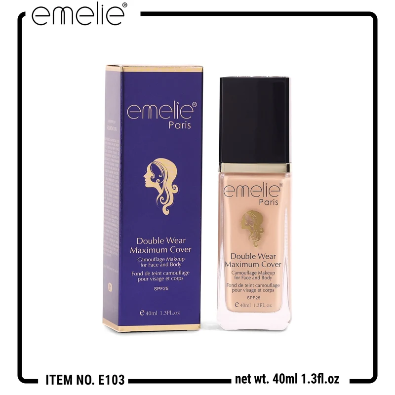 Emelie High Coverage Liquid Foundation - 30ML