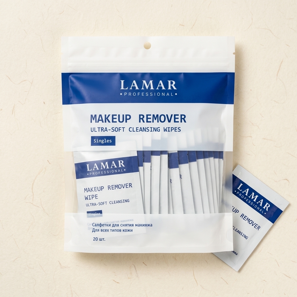 Lamar Makeup Remover Wipes - Beauty Accessory Designed For Personal Care And Daily Grooming Routine - Pack of 20 thumbnail 2