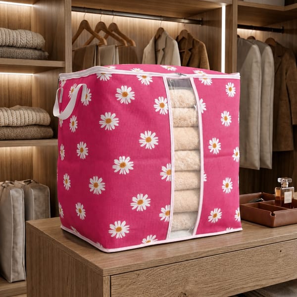 Durable Non-Woven Storage Organizer – Floral Design thumbnail 4