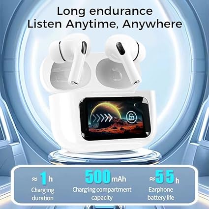 A9 Pro Wireless Earbuds – Smart Touch Screen Display, Bluetooth 5.3 & ANC Noise Cancellation thumbnail 3