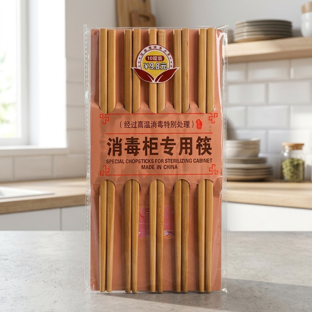 Wooden Chopsticks - Kitchen Accessory Designed For Food Preparation And Daily Cooking Routine - Pack of 10 thumbnail 2