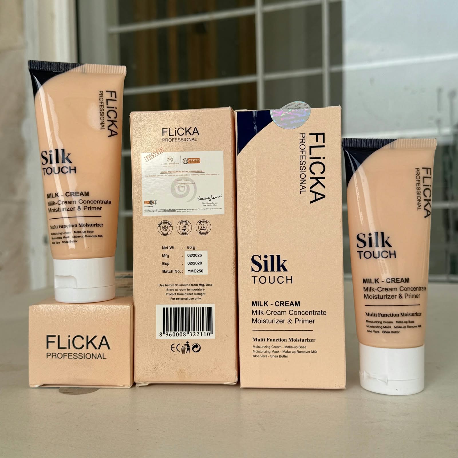 1 PCs Flicka Silk Touch Milk Cream Moisturizer And Primer, 60g thumbnail 4