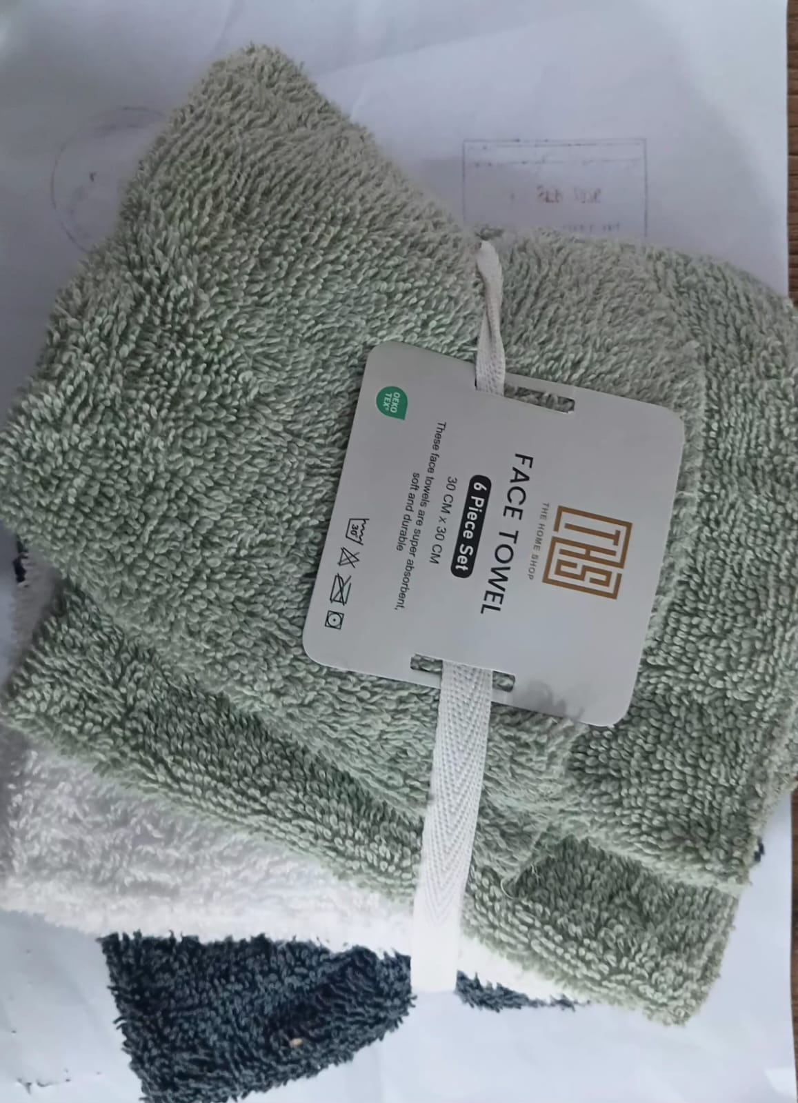 Premium 100% Cotton Face Towel 450 GSM Soft Absorbent Washcloth | 6 Pcs | Random Colour thumbnail 4