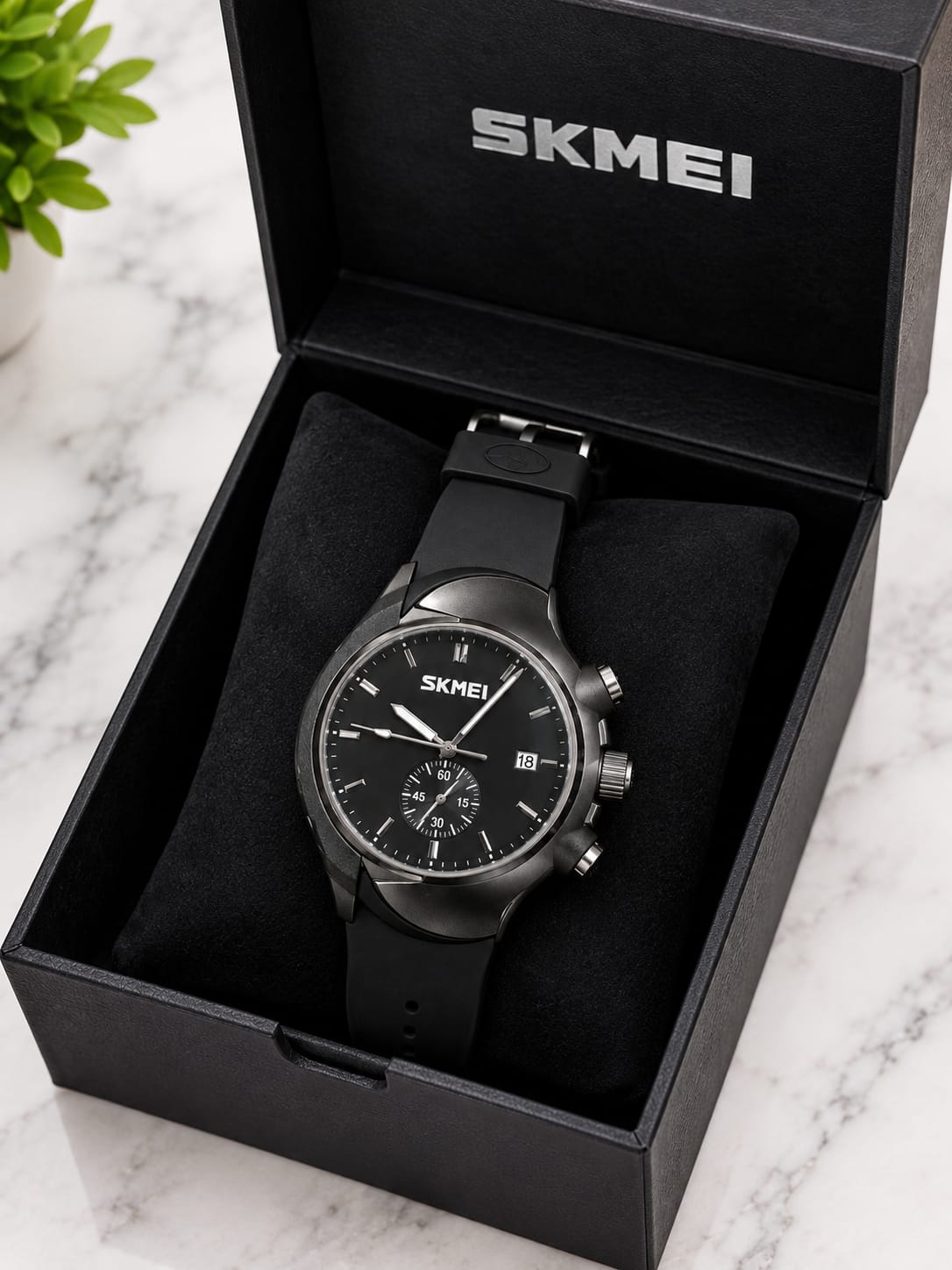 SKMEI Men’s Watch With Box– Stylish & Durable Waterproof Wristwatch thumbnail 4