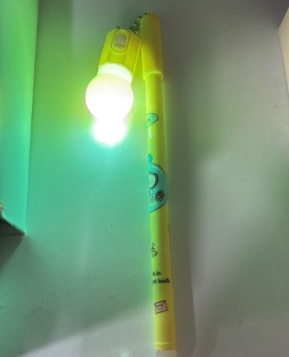Pen With LED Bulb Light - Office Accessory Designed For Writing And Daily Stationery Routine (Random Color) thumbnail 3